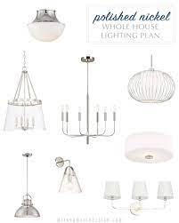 Take a walk through your home and figure out where you need new light fixtures and what kind you need like flush mounts, sconces, chandeliers. How To Choose Coordinating Light Fixtures For Your Home Coordinating Light Fixtures Lighting Plan Nickel Light Fixtures