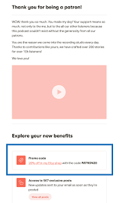 Maybe you would like to learn more about one of these? Adding Promo Codes As A Benefit To Tiers Patreon Help Center