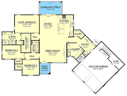 This 4 bedrooms single story house plan was inspired by the simple, functional concept. Plan 51776hz Ultimate Open Concept House Plan With 3 Bedrooms Open Concept House Plans Cottage House Plans House Floor Plans