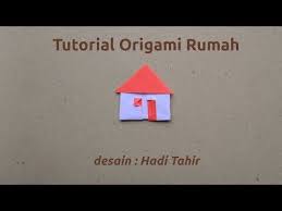 Cara Membuat Origami Rumah Sederhana Easy Origami House Tutorial Youtube Origami Origami Easy Tutorial