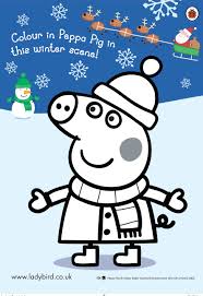 Coloring this page was so much fun!!! Winter Peppa Pig Christmas Coloring Pages Coloring And Drawing