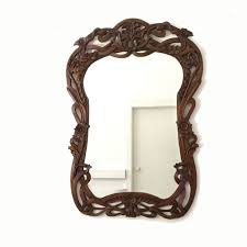Dazzle your visitors with our elegant flowers for crafts. French Art Nouveau Style Wall Mirror With Carved Blossoms Flowers France 1930s 147439