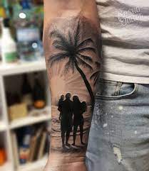 Sunset By Aleksandra Ponomareva Beach Tattoo Sunset Tattoos Family Tattoos For Men