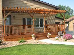 Extraordinary Front Deck For Front Porch Deck Plans Front Porch Pergola Deck With Pergola Building A Pergola