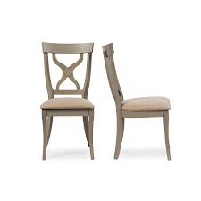 Baxton Studio Balmoral Chic Country Cottage Antique Oak Wood And Distressed Light Grey X Bac Side Chairs Dining Wooden Dining Chairs Leather Dining Room Chairs