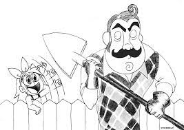 Here you can download hello neighbor for free! Coloring Pages Hello Neighbor Print Free Characters From The Game