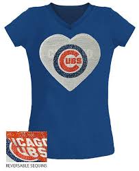 Big Girls Chicago Cubs Flip Sequin T Shirt