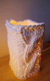 Knitted Lampshade For Ikea Grono Cream By Ihanitse Table Lamps Lamp Shades Knitting How To Purl Knit