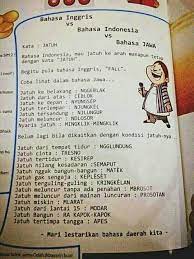 Jatuh 3 Bahasa Lucu Funny Kata Kata