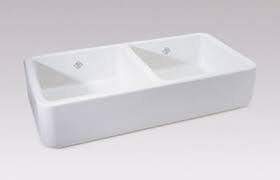 Due to sink thickness a disposal with extended flange is recommended. Rohl Rc3719bs 36 Inch Apron Front Double Bowl Fireclay Kitchen Sink With 9 Inch Bowl Depth And Acid Alkali Resistant Glazed Surfaces Bisque