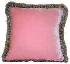 Velvet vintage chic purple pink cafe style textile throw pillow | zazzle.com. Pink Silk Velvet Throw Pillow With Gold Confetti Fringe Contemporary Decorative Pillows By Just The Right Pillow Houzz