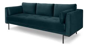 Harlow 3 Sitzer Sofa Samt In Stahlblau Made Com In 2020 3 Seater Sofa Modern Grey Sofa Seater Sofa