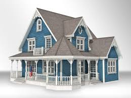 Queen Victorian Style House 3d Model House 3d Model Victorian Homes Model Homes