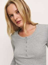 Womens Henley Long Sleeve Shirts