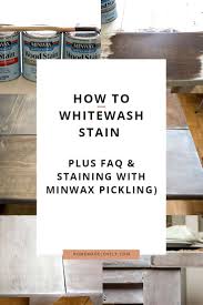 Adjust the amounts of paint and water until you find a proportion you think will work well for a particular piece of furniture.5 x research source. How To Whitewash Stain Plus Faq Staining With Minwax Pickling