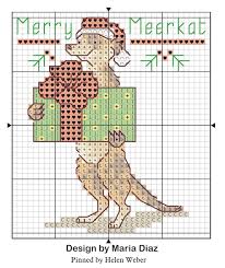 Free meerkat cross stitch patterns. Merry Meerkat In 2020 Cross Stitch Meerkat Cross Stitch Patterns