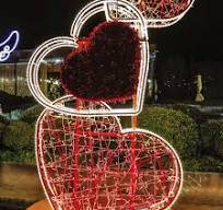 Walk Through 3D Heart Arch Motif Light Street Displays for Valentine  Wedding Decoration