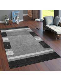 Eleganter teppich in grau mit klassischem muster. Paco Home Teppich Handgewebt Gabbeh Hochwertig 100 Wolle Meliert Bordure In Grau Klingel