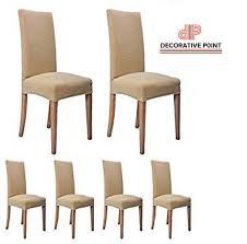 Check out our chair arm covers selection for the very best in unique or custom ford pebble faux leather damage, couch, arm rest, head rest, love seat, theater room, chaise, slip cover, recliner protector chair back cover with pockets, kitchen chair slipcover, armless dining chair cover. Dining Room Chair Covers Camel Without Arms 4 Seaters Dining Chair Cover Buy Online At Best Prices In Pakistan Daraz Pk
