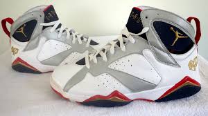304775 103 Nike Air Jordan 7 Vii Retro Shoes Olympic White Red Navy Sz 12 2010 Zapatos Zapatillas Tenis