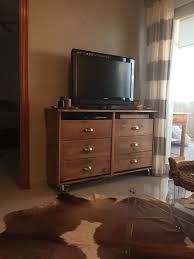 Tv Stand Two Ikea Rast Night Stands Turned Upside Down Removed Baseboards And Added Shelves To Create The Slots For Tv Receiver Cable Ikea Rast Ikea Hack Ikea