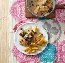Putenschnitzel Topf Mit Erbsen Und Champignons Rezept Putenschnitzel Rezepte Rezepte Mit Champignons
