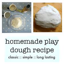 This is a story about how to make homemade playdough, be the coolest mom ever and why you will never use food coloring for playdough again, nor cream of tartar, nor your stove and those poor pots that you usually have to throw away after cooking the playdough. Easy Play Dough Recipe