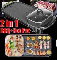 The nonstick korean bbq grill pan is safe and healthy to cook food on. Samgyupsal Grill Set 2in1 Electric Grilling Pan Rectangle With Hotpot Tv Home Appliances Kitchen Appliances Bbq Grills Hotpots On Carousell