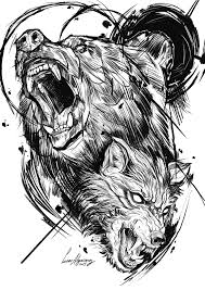 Many ancient cultures have legends that bears were connected to the spiritual world. Diseno En Ipad Pro Bear Tattoos Bear Tattoo Designs Sketch Style Tattoos