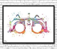 Optometry Art Optician Poster Optometrist Gift Ophotalmology Medical Art Eye Examination Watercolor Clinical Decoration 371 Oficina Pequena Optometria Disenos De Unas