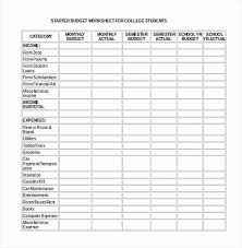 College Student Budget Template Unique College Student Monthly Bud Template 13 Excel Bud Excel Budget Template College Student Budget Student Budget
