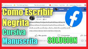 Como Escribir Con Letra Negrita Cursiva Manuscrita En Facebook I Solucion 2020 Youtube Cuadernillo con una gran variedad de actividades para trabajar la letra cursiva, desde los trazos hasta ejercicios con cada una de las letras del abecedario. como escribir con letra negrita cursiva manuscrita en facebook i solucion 2020