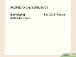 to put babysitting on a resume