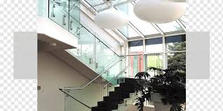 The concrete stairs are barely visible, being concealed behind a decorative railing that extends from top. Glass Brick Architecture Q Railing Daylighting Glass Building Glass Interior Design Building Png Pngwing