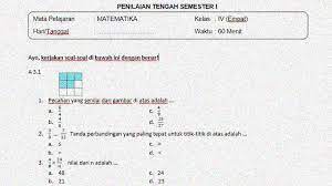 Kue dipotong menjadi 12 bagian yang sama. Soal Latihan Penilaian Tengah Semester 1 Matematika Kelas 4 Sekolahdasar Net