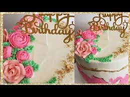 Pasteles de flores pasteles de cumpleanos mujer flores tortas. Decoracion De Pastel Para Mujer Youtube