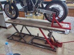 Motorcycle Table Lift Homemade Motorcycle Table Lift Fabricated From Square Tubing And Powered By A Floor Motorcycle Lift Table Bike Lift Homemade Motorcycle