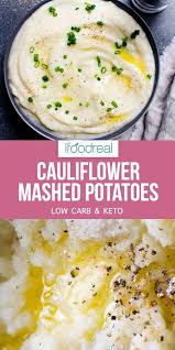 Cauliflower Mashed Potatoes Is A Great Low Carb And Keto Friendly Alternative To Regular Mashed Mashed Cauliflower Mashed Potatoes Cauliflower Mashed Potatoes