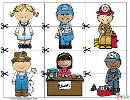 لعبة بازل أصحاب المهن للطباعة للأطفال لعبة تعليم المهن للاطفال بالعربي نتعلم Emotions Preschool Community Helpers Activities Community Helpers