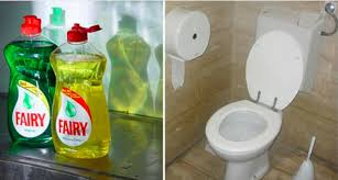 Pour the hot water in the toilet bowl. Why You Should Flush Dish Soap Down Your Toilet The Reason Is More Clever Than You Think