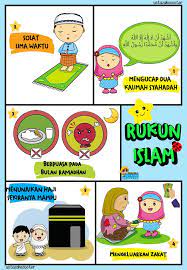 (1) mengucap dua kalimah syahadat (2) sembahyang lima waktu (3) berpuasa sebulan dalam bulan ramadhan (4) menunaikan haji ke baitullah (mekah) (5). Ustazah Scooter Poster Dan Latihan 5 Rukun Islam Pdf Facebook