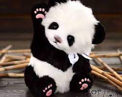 Panda Bear Rio Artist Stuffed Teddy Bear Ooak Handmade Plush Etsy In 2020 Cute Panda Wallpaper Baby Animals Super Cute Cute Panda Baby