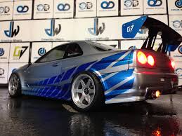 Following the tragic death of paul walker in 2013, fast & furious 7 ended with brian driving off into the sunset after deciding to. Tamiya 190mm Nissan Skyline R34 Paul Walker Edition Oak Man Designs