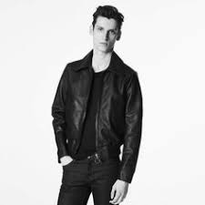Sandro Zipped Leather Jacket With Ribbing Mens Fashion Summer Leather Jacket Zipped Leather Jacket