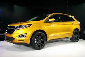 Gold Colour 2015 Ford Edge Crossover Suv Ford Edge Ford Suv Ford Edge Sport