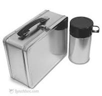 Plain Metal Lunch Box and Insulated Bottle