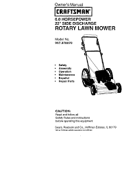 5 hp 22 inch cut. Craftsman 917378070 User Manual 22 Rotary Lawn Mower Manuals And Guides L0101020