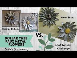 Maybe you would like to learn more about one of these? Dollar Tree Diy Faux Metal Flowers Wall Decor March Look For Less Challenge Youtube Dollar Tree Diy Crafts Metal Wall Flowers Dollar Tree Crafts