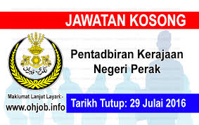 Check spelling or type a new query. Jawatan Kosong Pentadbiran Kerajaan Negeri Perak 29 Julai 2016 Jawatan Kosong Kerajaan Swasta Terkini Malaysia 2021 2022