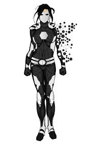 Black And White Superhero Suit Sombra Superhero Design Superhero Characters Superhero Art